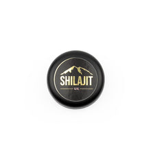 Load image into Gallery viewer, looking down from a birds eyes angle at a closed shilajit jarjar
