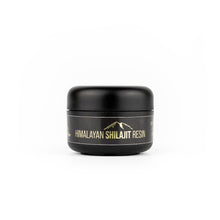 Load image into Gallery viewer, a front-side view of a closed jar of shilajit
